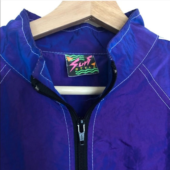Set Vintage 80’s 90’s Surf Style Purple Iridescent - Picture 7 of 8